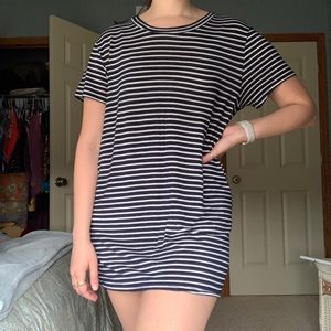 Navy striped T-shirt Dress
